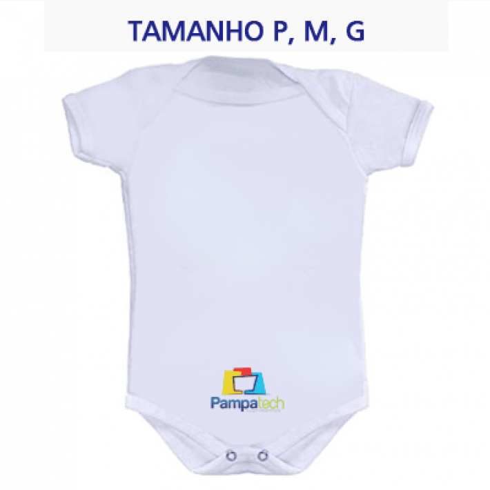 Body LISO Bebê Manga Curta Branco - para sublimação