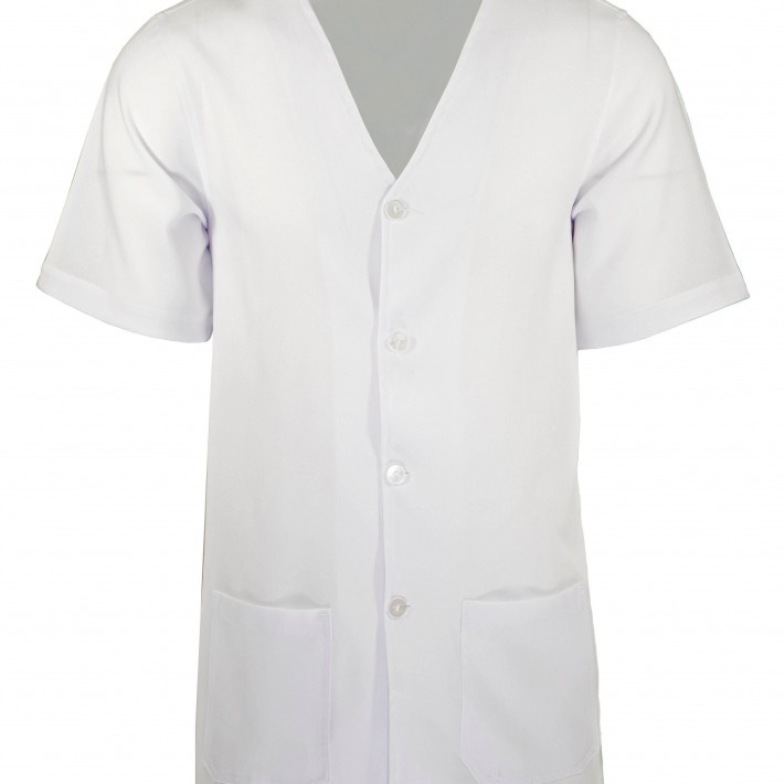 Jaleco Escolar branco - Manga curta