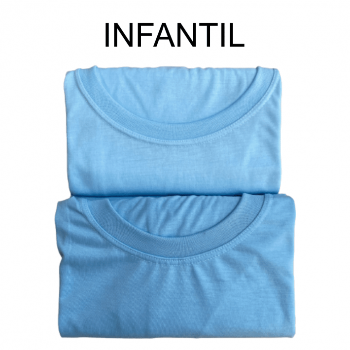 Camiseta Infantil Azul Claro