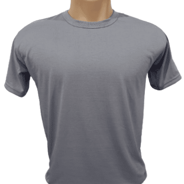 Camiseta Poliéster Cinza Claro - Nova Cor