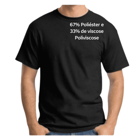 Camiseta Poliviscose Preta PV