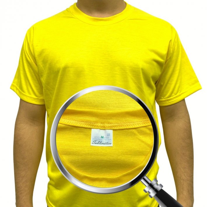 Camiseta Poliéster Amarelo bandeira  - LINHA SUBLIMÁTICA