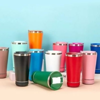 Copo Térmico c/ caixa de som 420ml Bluetooth