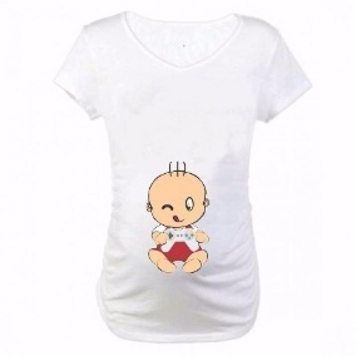 Camiseta long gestante - branca para sublimar
