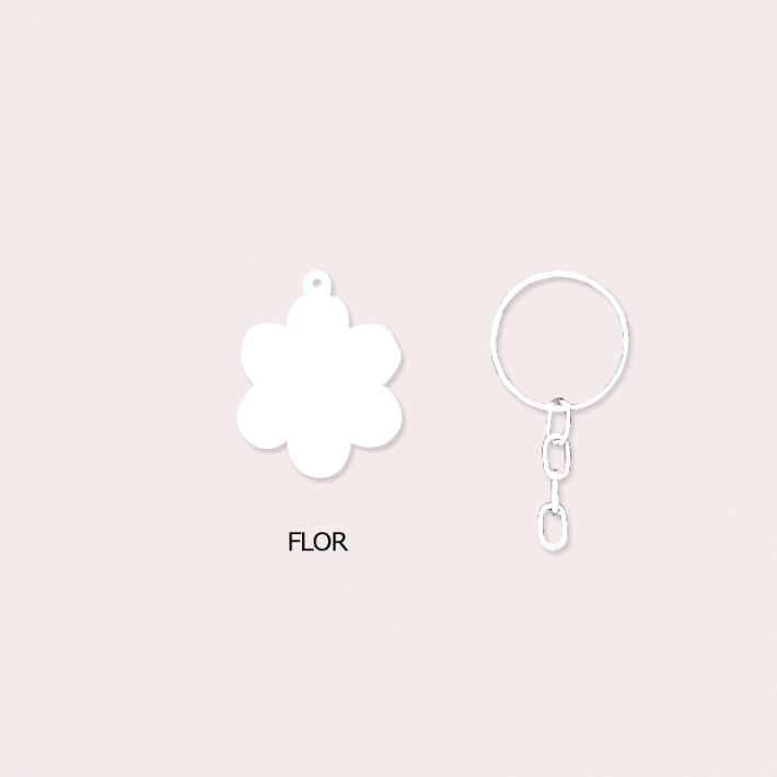 Chaveiro de Acrílico para Sublimar - Flor