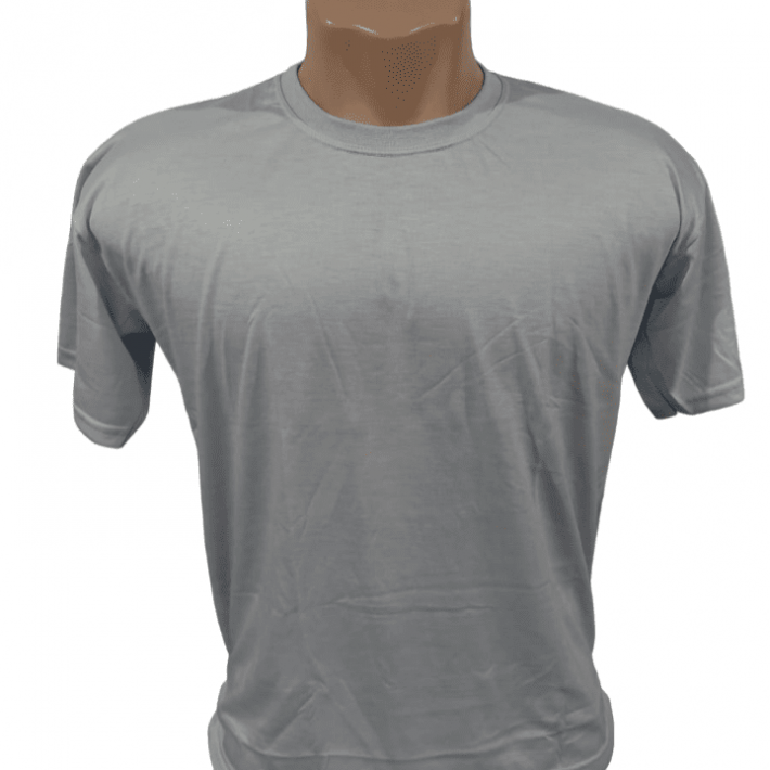 Camiseta Poliéster Cinza - Adulto