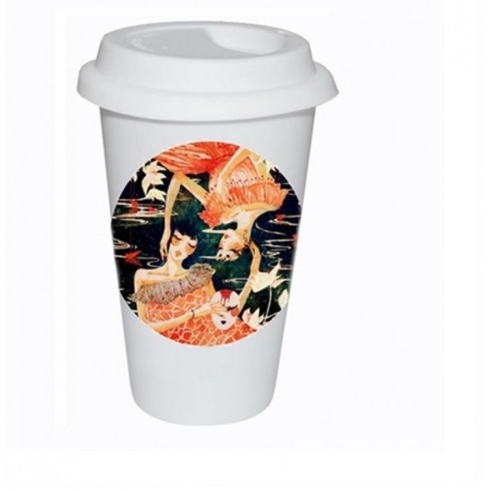 Caneca Cerâmica Branca Café StarBucks 325ml P/ Sublimação