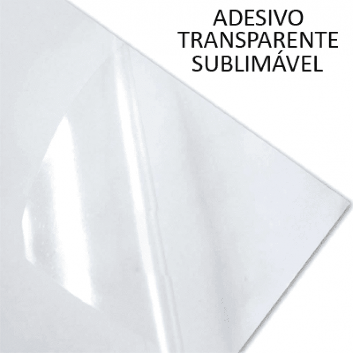 Vinil Adesivo Sublimável Transparente - 5 folhas