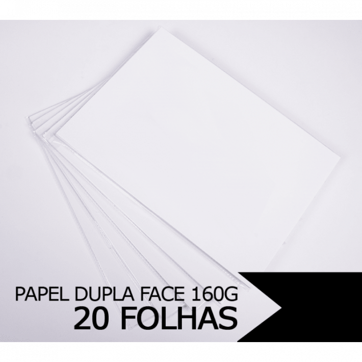 Papel Fotográfico Glossy Dupla Face A4 160g - 20 folhas