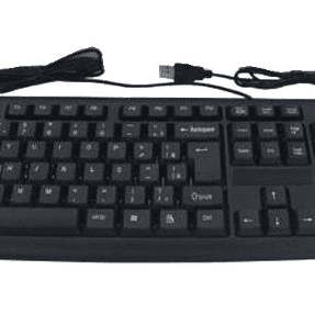 Kit Teclado e Mouse Básico com Fio Usb