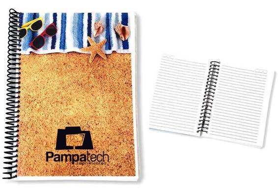 CADERNO A4 20 x 28 cm PRETO - LAMINADO DE PVC