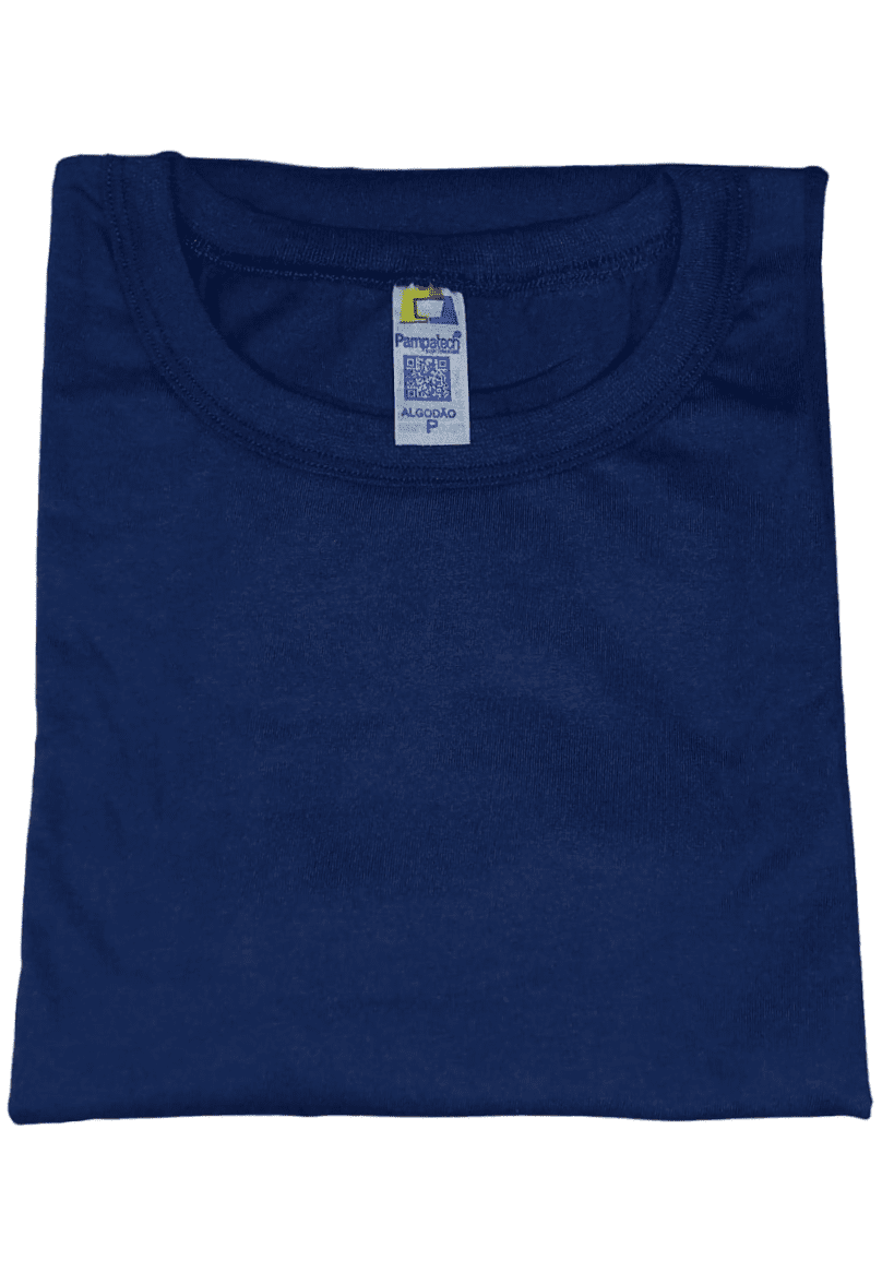 Camiseta Algodão Azul Marinho - Alta gramatura 100%