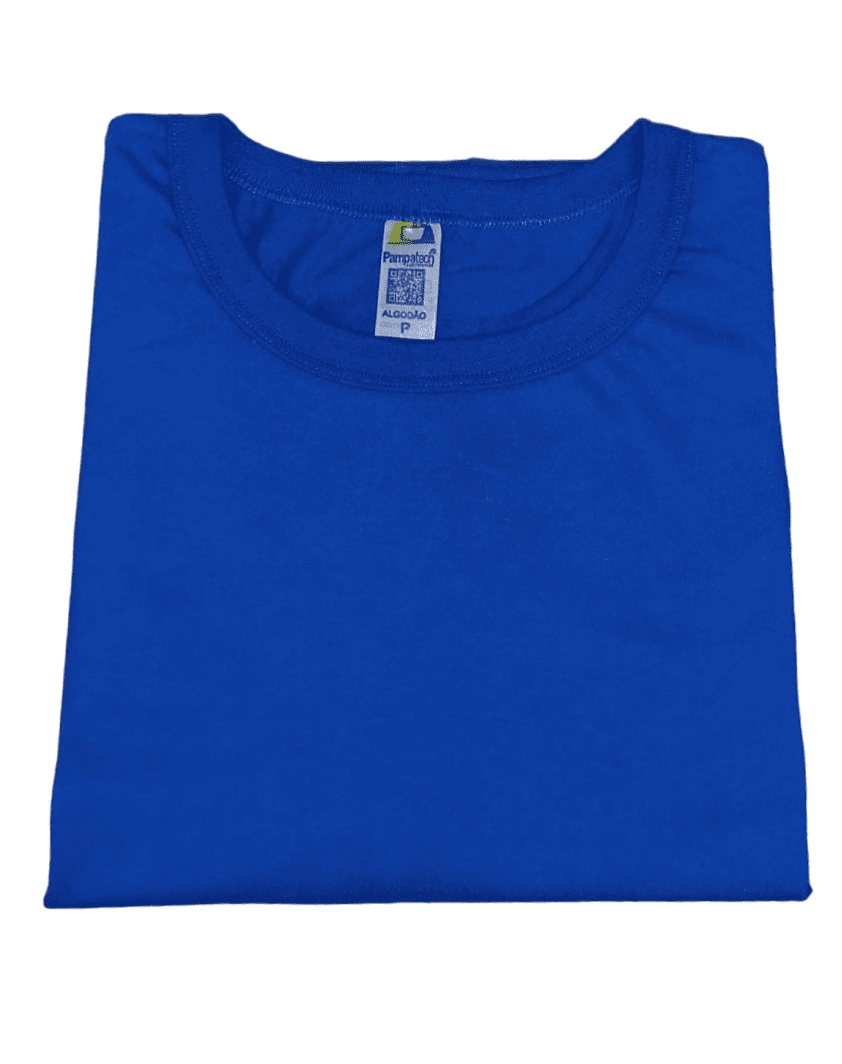 Camiseta Algodão Azul Royal - Alta gramatura 100%