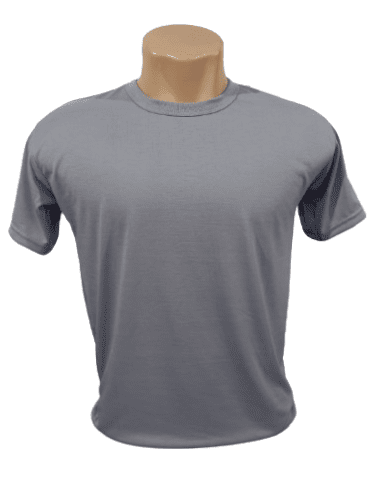 Camiseta Poliéster Cinza Claro - Nova Cor