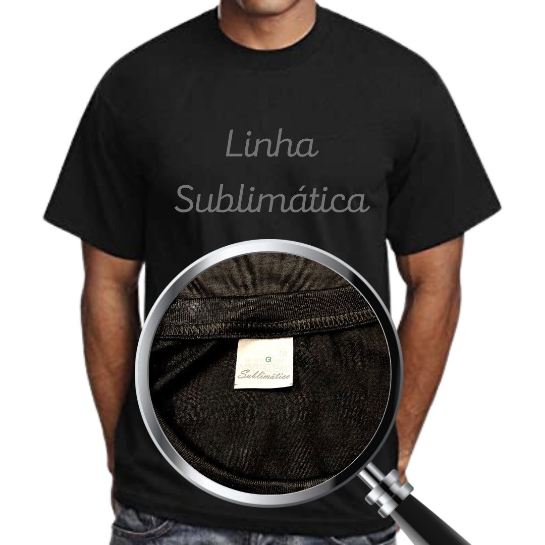 Camiseta Preta  - LINHA SUBLIMÁTICA