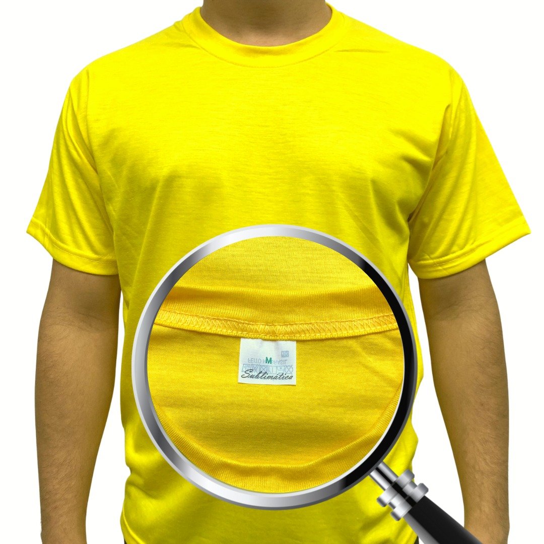 Camiseta Poliéster Amarelo bandeira  - LINHA SUBLIMÁTICA