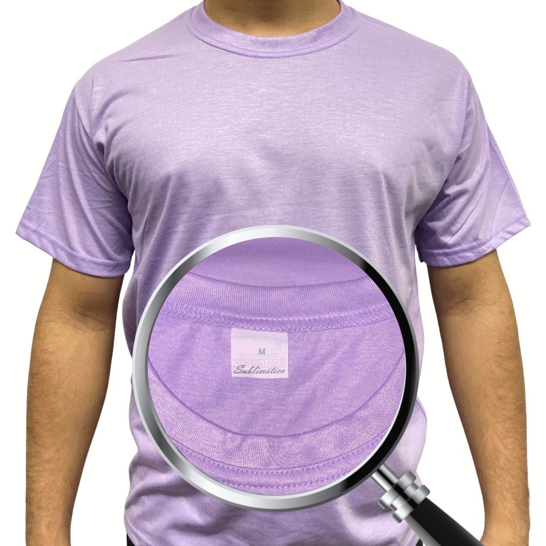 Camiseta Poliéster Lilas  - LINHA SUBLIMÁTICA