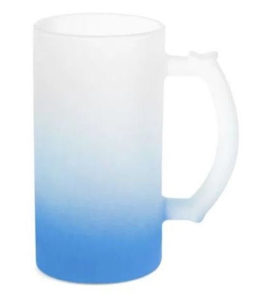 Caneca de Chopp Vidro DEGRADÊ 475ml para Sublimação