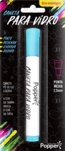 Caneta Pó de giz para vidros e porcelana