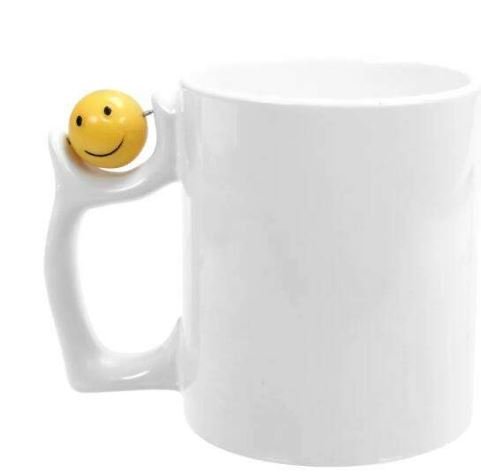 Caneca Cerâmica Alça Smile Face