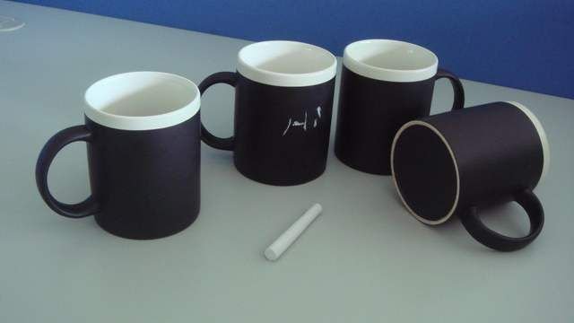Caneca lousa / quadro negro 325ml - não sublima utilizar giz