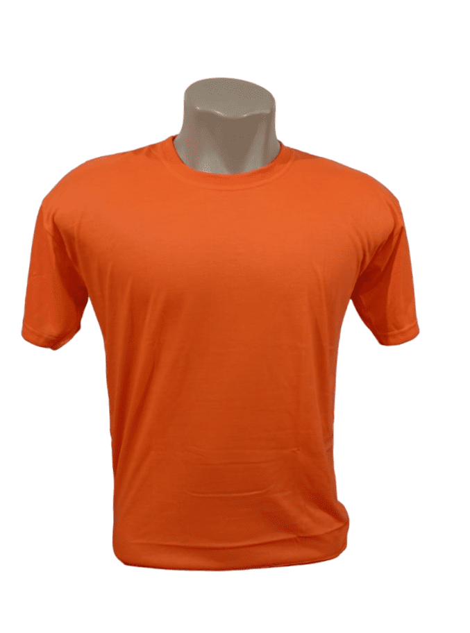 Camiseta Poliéster Laranja - Adulto - Manga Curta