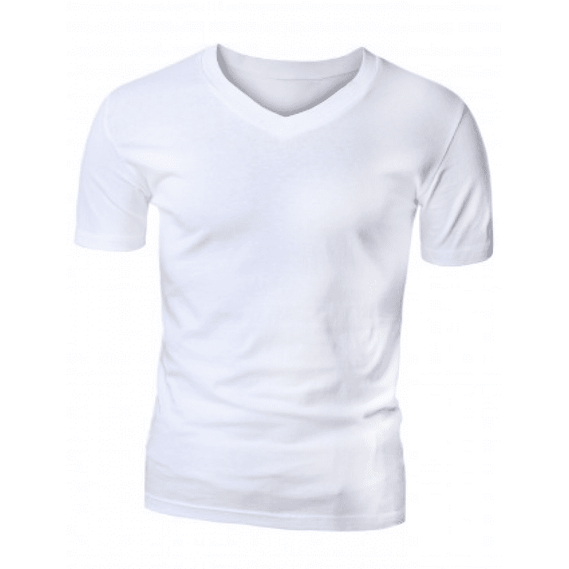 Camiseta Gola V Poliéster Branca - Adulto